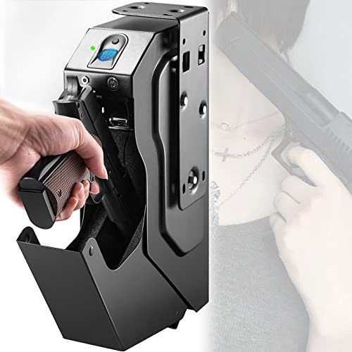 TAHALI Tragbarer Waffentresor mit 2 Schlüsseln, intelligenter Waffentresor für Geld/Waffe/Pistolen/Bargeld/Schmuckschloss, Verwendung zu Hause, im Auto