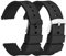 Molain 2 Pcs Bracelets de Montre en Caoutchouc de Silicone Dégagement Rapide, Boucle en Acier Inoxydable Noir/Argent, Bracelet de Montre Universel de Remplacement Sportif (22 mm, bande noire)