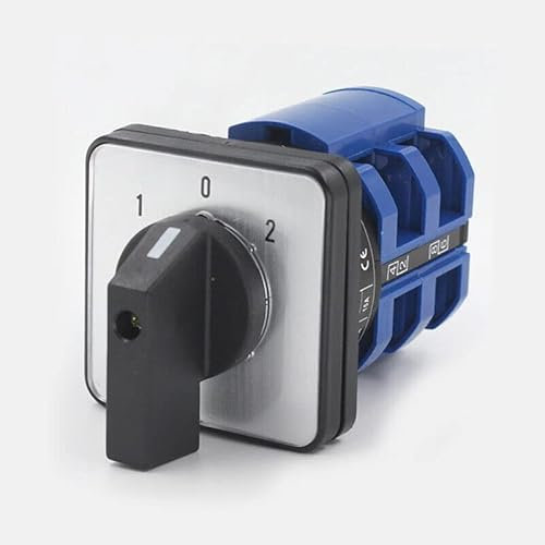 Sélecteur Rotatif à Came Universel LW26-63A 220V - 8 bornes 3 Positions 1-0-2 Commutateur Inverseur TopHomer