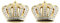 Diamant Krone Emblem 3D Blinkend Auto Emblem Aufkleber Metall Auto Aufkleber Dekoration Auto Außen (Groß Gold)