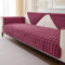 Flanell Sofabezug 1 2 3 4 Sitzer Sofabezüge Couch Überzug L Form Ecksofa Sofa Couch Überwurfdecke, Sofahusse Sofaüberwürfe rutschfest Sofa Abdeckung (Rot, 90 * 160cm Stückweise Verkauft)