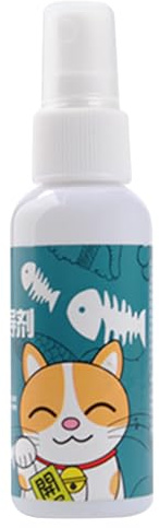 KSIEE Indoor Cats Catnip Spray, 50ml Catnip Inducer Spray, Natural Plant Extraction Cat Training Tool for Small, Medium and Large Cats, Fresh Scent