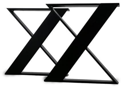 modern LOFT art Bankbeine Tischbeine - DIY Möbelfüße 100x10cm Schwarz - Moderner Industrie-Look für Ihr Wohnzimmer - Metall Industrial Tisch Bank Sitzbank Couchtisch Kufen - Breite 30cm, Höhe 42cm