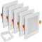 Maclean MCE373 S + MCE378 S LED Licht-Panel Einbaustrahler 5-er Pack Deckenstrahler Deckenspot Deckenleuchte Decken-Strahler Einbauleuchte (5-er Pack 9W Einbaustrahler + Aufputzadapter, Eckig)