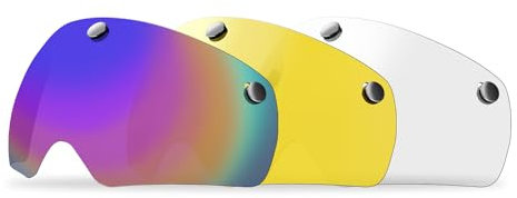 Victgoal Magnetische Fahrradhelmbrille Winddicht staubdicht Visier (3Pcs Set)