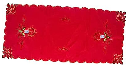 GRIRIW Weihnachtliche Rechteckige Tischdecke in Rot Bedrucktes Abwischbares Dining-Tuch Reißfest Und Wiederverwendbar Festliche Tischdekoration Für Zuhause Restaurant
