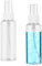 Tucnoeu 2 botellas de spray pequeñas de 100 ml, transparentes, recargables, botellas de spray de viaje, mini botellas de spray de niebla fina, botellas de spray para el cabello, botellas de spray para
