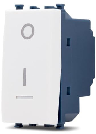 TOT ELECTRIC INTERRUTTORE BIPOLARE RETROILLUMINABILE bianco Frutti elettrici compatibili con Vimar Arke per placche supporti 19613