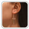 Xmsrn Vintage Sword Dangle Earrings Gold Knife Huggie Earrings Crystal Sword Drop Earrings Punk Cross Dagger Earrings for Women