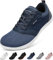 LENUVER Barfußschuhe Damen Sommer Barfussschuhe Herren Traillaufschuhe Atmungsaktiv Straßenlaufschuhe Leichte Fitnessschuhe Schnell Trocknend Sneaker (Blau, 37EU)
