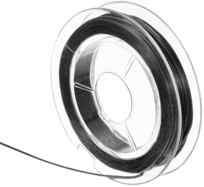 PATIKIL 11 Yard Stretchy Bracelet String, 0.5mm Round Elastic String Stretch Crystal String Bead Cord for Bracelets Beading Jewelry Making, Black