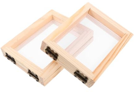 DIYEAH 2 Pezzi Cornice In Legno Per Fare Carta, Stampo Per Fare Carta, Cornice In Legno Per Fai Da Te