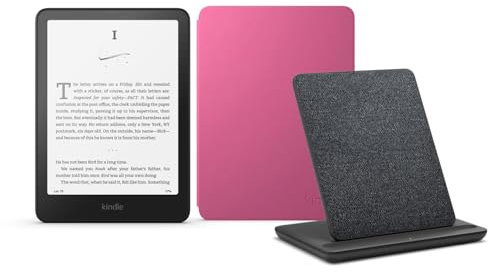 Kindle Paperwhite Signature Edition (2024 Release) 32 GB without ads, an Amazon Plant based Cover and a Made for Amazon Wireless Charging Dock