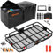 Mockins Portabagagli pieghevole con gancio di traino, 152,4 x 91,4 x 15,2 cm, con borsa impermeabile da 35 CuFt, con tappo da 226,8 kg, portabagagli per SUV e auto, con cinghie, stabilizzatore,