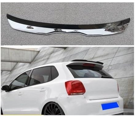 Heckspoiler Für VW Für Polo MK5 Für GTI/Für Line Lip Flügel Spoiler Für Polo MK5 6R 6C ABS Kunststoff Hinten Fenster Spoiler Hinten Dach Spoiler Spoiler Wing(Glossy Black)