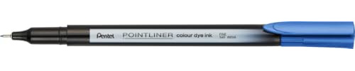 Pentel Pointliner colour S40 Fineliner - dye ink, 0.4 mm, viktorianisch-blau (12 Stück)