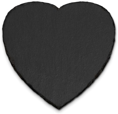 mtb more energy Schiefertafel Schiefer Schild Platte Herz [1 Stück] - 32x30cm - Herzform - DIY - zum selbst Beschriften oder Gravieren für Geschenke, Basteln, Haushalt, Garten