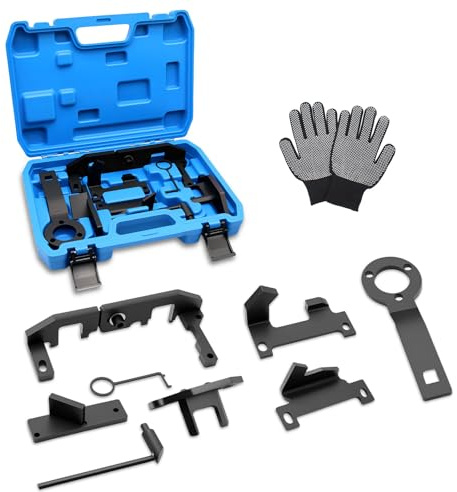 8PCS Motor Zahnriemen Werkzeug, Nockenwelle Ausrichtung Verriegelung Timing Tool Kompatibel mit Peugeot 1.0 VTi 1.2 VTi 108 208 308, Citroen, PSA, Toyota 1.0, 1.2, Opel, EB0 (ZMZ), EB2 (HMZ) 0109-2A