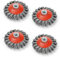 4 PCS Wire Wheel Brush for Angle Grinder 115mm, Twist Knot Wire Brush Ø 100 mm 4 Thread M14 x 2 Fits for Heavy Cleaning, Stripping, Paint, Rust Removal, Rough Surface Treatment and Grinding