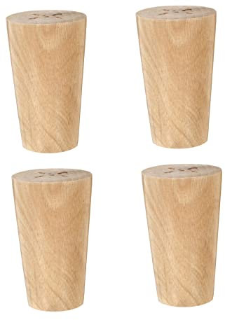 DIYEAH 4pièces Meuble Blancs Bois Massif De Table Ronds Et Solides Lot Remplacement pour Canapés Et Autres Meubles