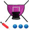 Fenteer Trampolin-Basketballkorb-Aufsatz, Sportspielzeug, weiches Basketballspiel-Zubehör für Kinder, Blauer Basketball