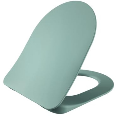 Creavit WC Sitz Duroplast Oval 36 x 44,5 x 2 cm, Nilgrün | Softclose Absenkautomatik, Quick Release Funktion, einfache Reinigung, stabile Standardbefestigung