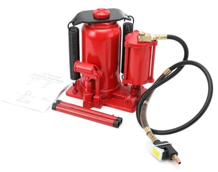 CDZHLTG Cric hydraulique 20T Cric Bouteille Levage Automobile Pneumatique, avec Levier de Pompe Pliable, Fonctionnement Manuel ou pneumatique Possible, Atelier Manutention Auto Garage