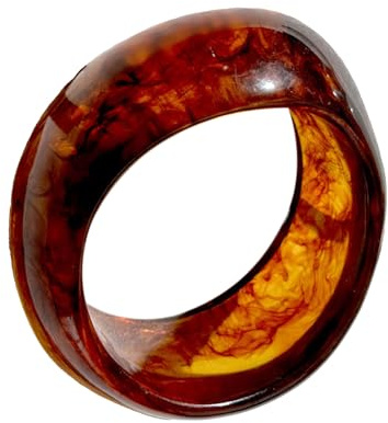 jiingekk Ombres Armreif aus braunem Harz, tragbar, bequem zu tragen, für Geschäftstreffen, Verabredungen, stilvolle Outfits, Ombres-Schmuck aus Kunstharz, Schmuck für das Büro, Einheitsgröße, Wie