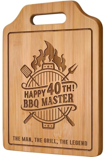 Giftasy 40th Birthday Gifts for Men - Creative Chopping Board - 40 Year Old Birthday Gifts for Him, Husband, Brother, Dad, Uncle, Friend, Happy 40th Gift Ideas