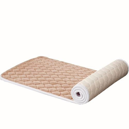 Miecoae Bankauflage & Sitzkissen Nach Maß 1,5cm Dick Waschbar, Flanell Gartenbank Sofa Sitzpolster rutschfest für Innen/Outdoor(Khaki,40x90cm 16x35in)