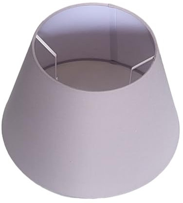 Designer Lampenschirm Grau Leinen rund konische Form Ø 25 bis 40cm