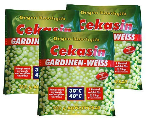 3 x Fay Gardinen-Weiss Konzentrat 125g, Aufheller, Waschpulver, Waschmittel