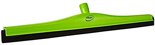 Vikan - Hygiene Klassischer Bodenabzieher - Mit festem Hals - Schwarze Kassette - 600mm - Limonengrün