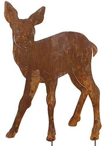 Alt Mebel Ihr GartenTraum, Edel Rost REH Bambi Gartenfiguren Tierfiguren Waldtiere Gartendeko skulptur, Edelrost Tierfiguren, Edelrost Garten Figuren Deko