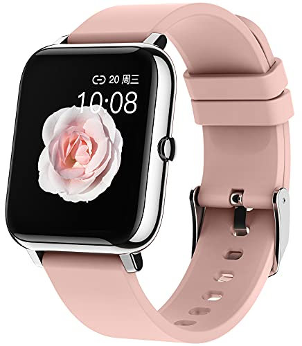 Kalorienzähler Armband Fitnessuhr Damen mit Whatsapp Funktion Schrittzähler Laufuhr Smartwatch mit personalisiertem Bildschirm Herren Fitness Tracker Pulsuhr Blutdruckmessung Sportuhr