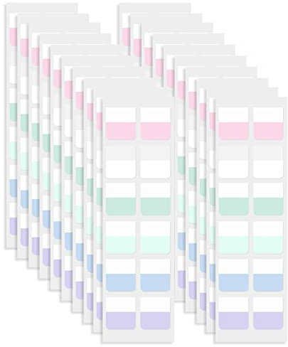 SAVITA 240 Unidades Marcadores Adhesivos Pastel, Grabables Pestañas Adhesivas Autoadhesivo Reutilizable Notas Adhesivas Índices para Índice de Lectura, Notas de Libros (Colores Claros Mezclados)