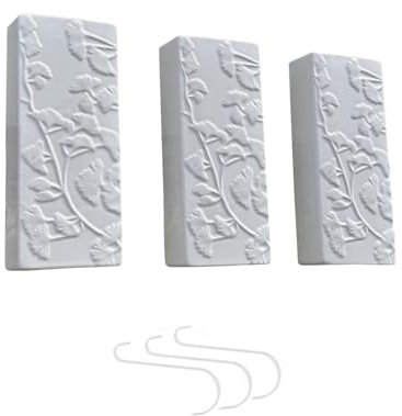 NOBILE LOVELYCARE Juego de 3 humidificadores para radiador, radiador con flores 3D con ganchos, kit humidificador de cerámica, radiadores o estufa de gas fantasía flores 3D