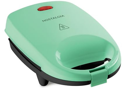 Nostalgia MyMini Personal Sandwich Maker, Nonstick Panini Press, Pizza Pockets, Quesadillas, Mint Green