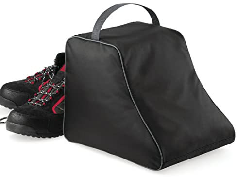 Hyper Mart Black Water Resistant Walking Hiking Boot Bag for Adults or Children. Ideal for Work Boots, Walking Boots, Hiking Boots Or Rugby/Football Boots.