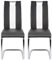 XDAILUYYDS Stuhl Schwingstuhl Küchenstuhl 2er Set Esszimmerstuhl mit Metall-Gestell & Bezug aus Kunstleder (Haupt schwarz und sekundär weiß)