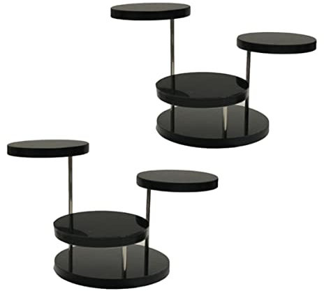 Cabilock 2 Pièces Rack De Stockage Rotatif Présentoir Rotatif Plateau De Stockage à Trois Couches Plaque à Trois Couches Porte-bijoux Support De Stockage De Collier Faire Tourner Acrylique