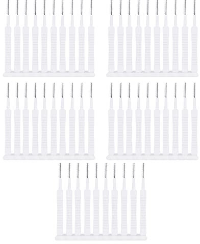 AWAVM 50 brosses de nettoyage pour pommeau de douche, brosses de nettoyage à petits trous, nettoyeur de buse de douche réutilisable, nettoyeur de petits trous anti-encrassement.