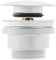 Rea BONDE DE LAVABO UNIVERSEL CLIC-CLAC WHITE Bouchon Lavabo Salle de Bain avec Trop-plein Bonde de Vidage Pop-up en Laiton (blanc mat)
