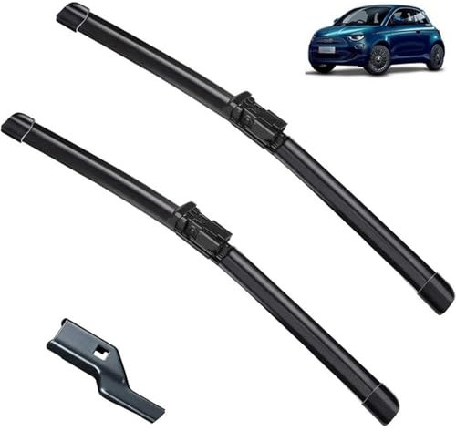 Front Wiper Blades Compatible with Fiat Nuova 500 BEV EV 500e 2020 2021 2022 2023 Windscreen Windshield Windows Brushes Accessories (Color : Front, Size : RHD)