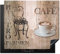 KitchenYeah© Herdabdeckplatte Einteilig Abdeckplatten Cerankochfeld Abdeckung Ceranfeld Herdplattenabdeckung Induktionsmatte Bistro Parisien - Café - Kaffee - Weinlese - 59x52 cm