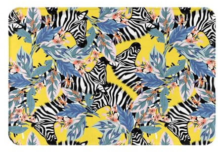 JCAKES Zebra Fußmatte Teppich Outdoor Teppich Teppiche Für Schlafzimmer Waschbarer Teppich Küchenteppich Anti Slip Teppich Unterlage Kleiner Teppich Kleine Fußmatte