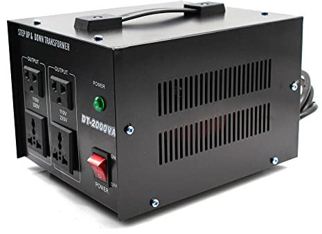 Spannungswandler AC 220/240V to 110V Converter Netzteil Adapter 2000W Spannungsstabilisator Spannungsregler Spannungsbegrenzer Stromwandler für alle elektrischen Geräte und elektronischen