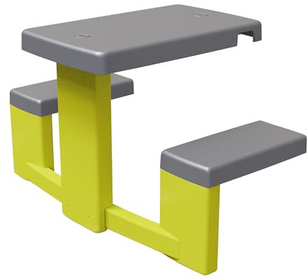 Smoby Table de Pique-Nique, Plastique, Vert et Gris, 81 x 54 x 49 cm