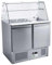Saladette Réfrigérée Professionnelle 2 Portes Couvercle Vitré Inox