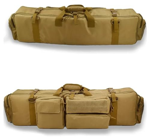 MEOYCHB Gewehrtasche, M249 Große Doppellagige Einschulter-Gewehrtasche, Taktische Gewehrtasche Doppel,Taktischer Doppelgewehrkoffer Mit Schultergurt, Zum Angeln,Jagen